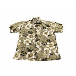Vintage 80s T&C Surf Designs Hawaiian Button Up Short Sleeve Shirt Size XL